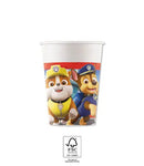 Mancs Őrjárat Rescue Heroes papír pohár 8 db-os 200 ml FSC, J-PNN95598