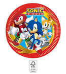 Sonic a sündisznó Sega papírtányér 8 db-os 23 cm FSC, J-PNN95645