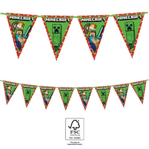 Minecraft Green zászlófüzér FSC 2,3 m, J-PNN95661