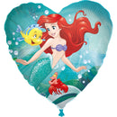 Disney Hercegnők, Ariel Curious fólia lufi 46 cm, J-PNN95669