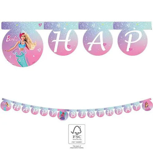 Barbie Fantasy Happy Birthday felirat FSC 2 m, J-PNN95712