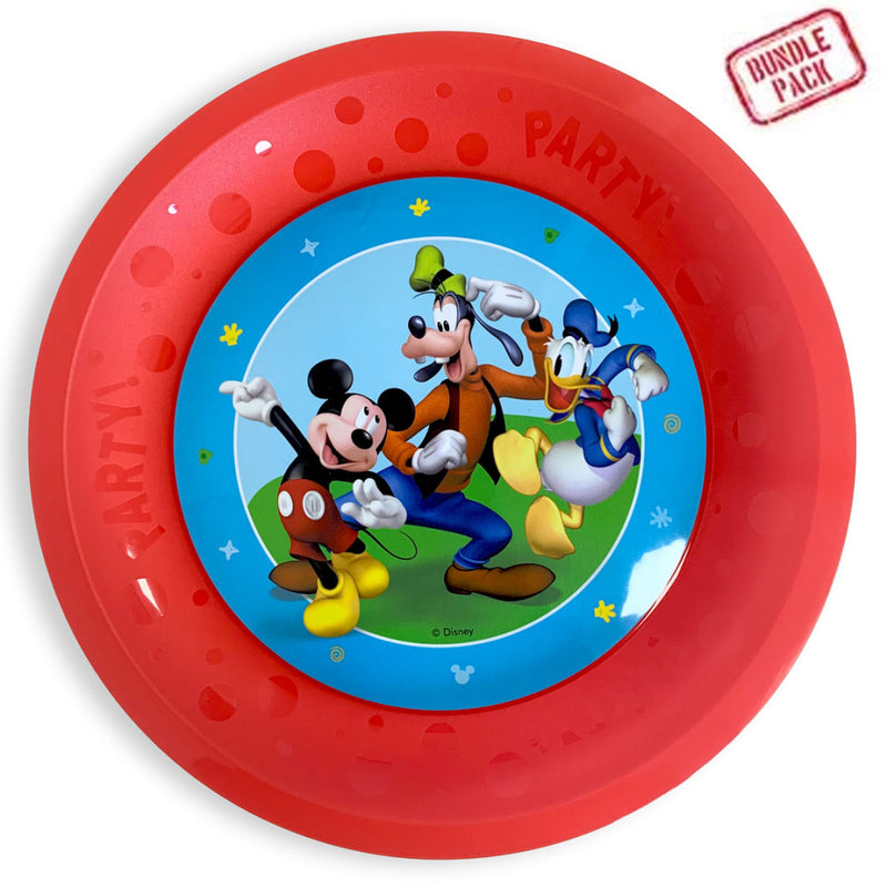 Disney Mickey Rock the House micro prémium műanyag lapostányér 4 db-os szett 21 cm, J-PNN96261