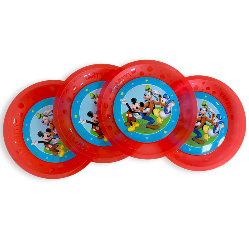 Disney Mickey Rock the House micro prémium műanyag lapostányér 4 db-os szett 21 cm, J-PNN96261