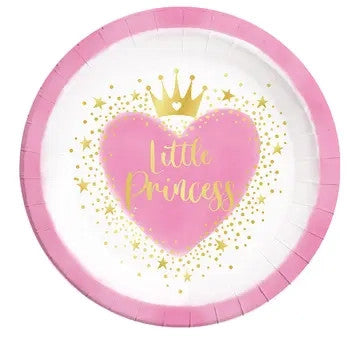 Hercegnők Little Princess papírtányér 8 db-os 23 cm FSC, J-PNN96476