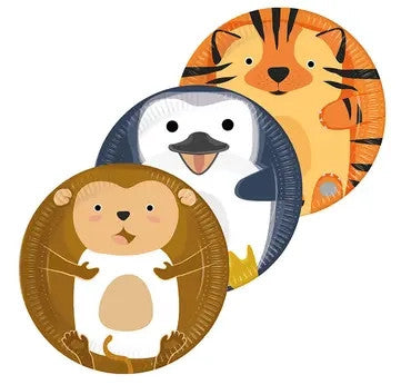 Állatos Zoo papírtányér 8 db-os 23 cm FSC, J-PNN96598