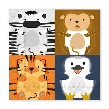 Állatos Zoo szalvéta 20 db-os 33x33 cm FSC, J-PNN96600