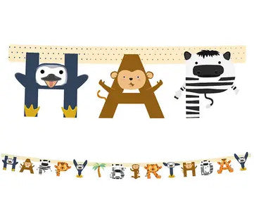 Állatos Zoo Happy Birthday felirat FSC 2 m, J-PNN96601