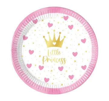 Hercegnők Little Princess papírtányér 8 db-os 20 cm FSC, J-PNN96604