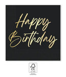Happy Birthday Elegant szalvéta 20 db-os 33x33 cm FSC, J-PNN96615