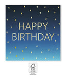 Happy Birthday Golden Blue szalvéta 20 db-os 33x33 cm FSC, J-PNN96622