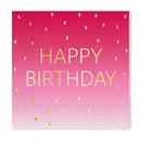 Happy Birthday Golden Pink szalvéta 20 db-os 33x33 cm FSC, J-PNN96625