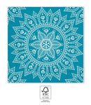 Mandala Petrol White szalvéta 20 db-os, 33x33 cm FSC, J-PNN96634