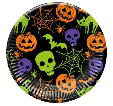 Halloween Happy papírtányér 8 db-os 23 cm FSC, J-PNN96737