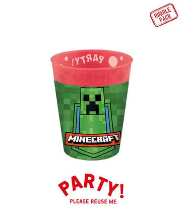Minecraft micro prémium műanyag pohár szett 4 db-os 250 ml, J-PNN96771