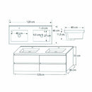 Porto 120 alsó fürdőszoba bútor mosdóval antracit-country tölgy színben