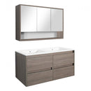 Porto 120 komplett fürdőszoba bútor rauna szil színben