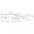 Porto 120 komplett fürdőszoba bútor rauna szil színben