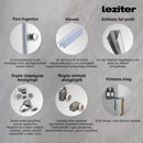 Polo Black II szögletes fekete hátfalas zuhanykabin, akril zuhanytálcával, 80x80x195 cm-es méretben