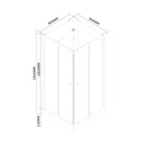 Polo White II szögletes fehér hátfalas zuhanykabin, akril zuhanytálcával, 90x90x195 cm-es méretben