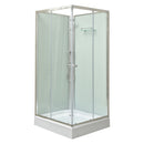 Polo White II szögletes fehér hátfalas zuhanykabin, akril zuhanytálcával, 90x90x195 cm-es méretben