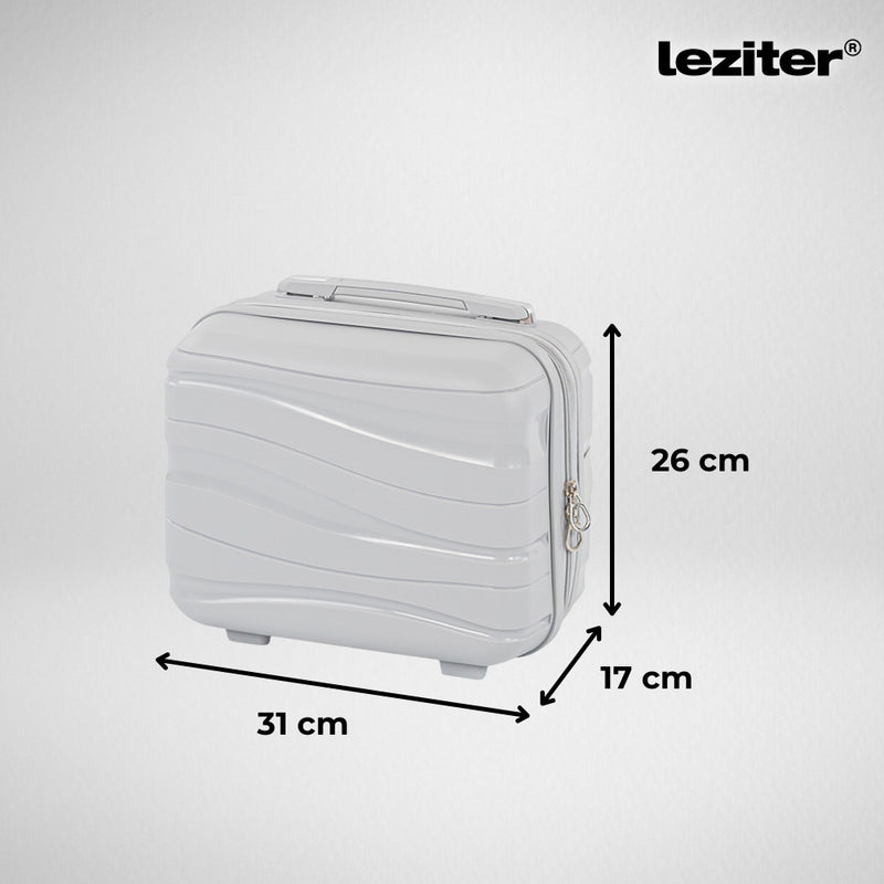 TraveLux Voyager kisméretű kézi bőrönd keményfedeles 26x31x14 cm szürke