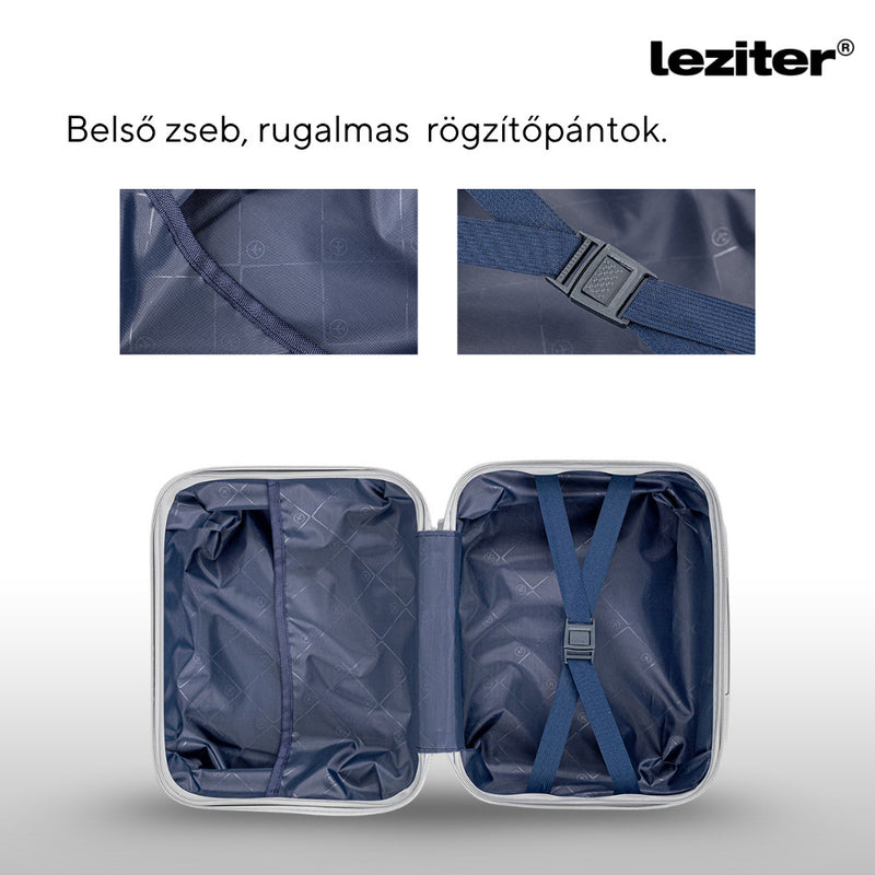TraveLux Voyager kisméretű kézi bőrönd keményfedeles 26x31x14 cm szürke