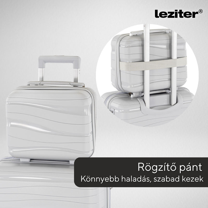 TraveLux Voyager kisméretű kézi bőrönd keményfedeles 26x31x14 cm szürke
