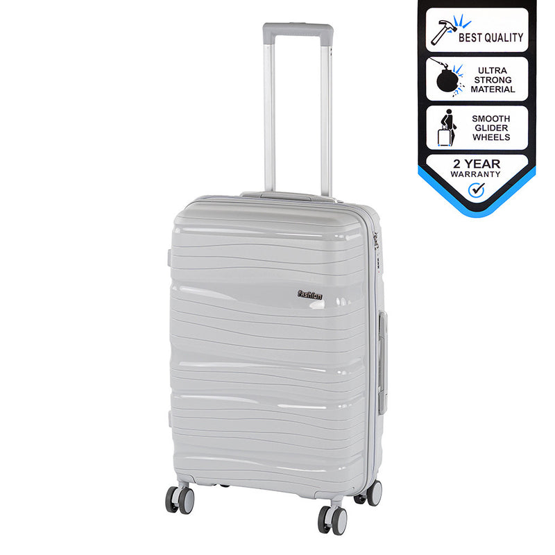 TraveLux Voyager közepes bőrönd keményfedeles 42x65x24 cm szürke