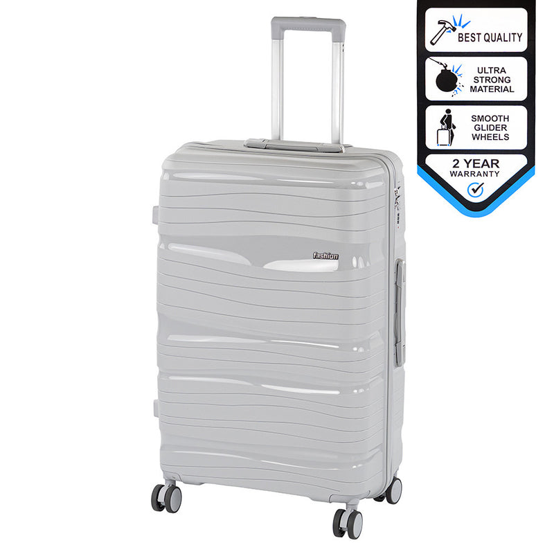 TraveLux Voyager nagy bőrönd keményfedeles 50x78x30 cm szürke