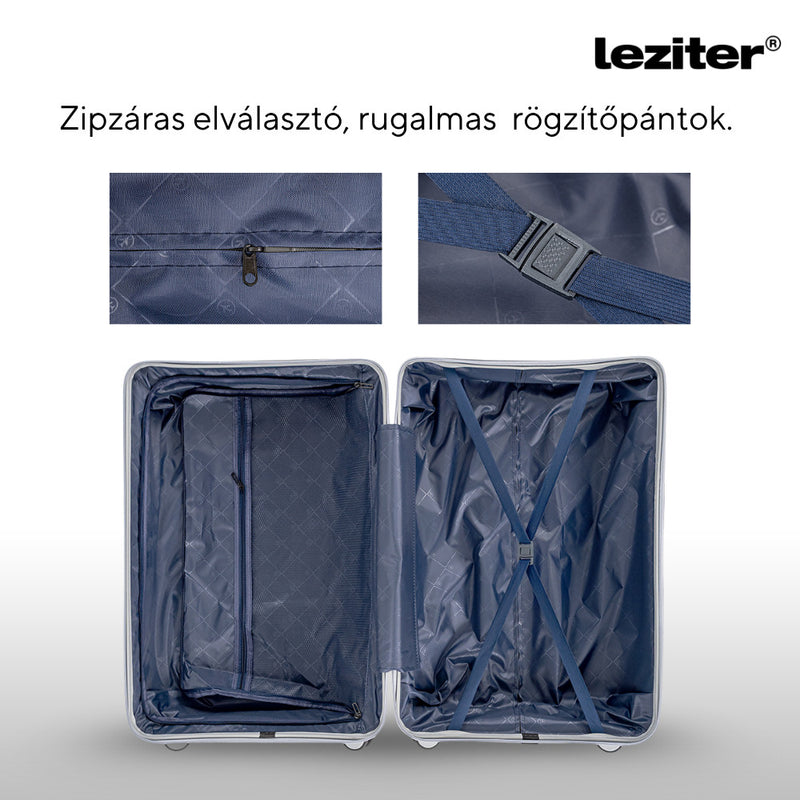 TraveLux Voyager nagy bőrönd keményfedeles 50x78x30 cm szürke