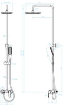 LAVEO DIMA zuhanyszett csappal, fehér