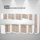 Praktik 120 panel konyhabútor fehér korpusz, sonoma tölgy front