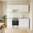 Praktik 180 konyhabútor, fehér korpusz, fehér front