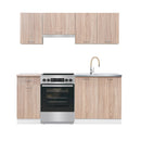 Praktik 180 konyhabútor, fehér korpusz, sonoma tölgy front