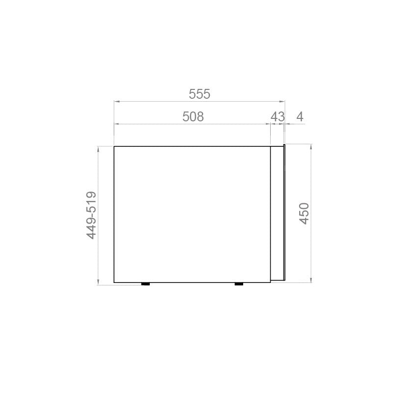 Pando PVMA 45-18 PAR Borhűtő - beépíthető, jobbos