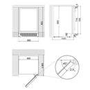 Pando PVMB 60-53XL borhűtő - pult alá építhető, inox, balos