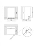 Pando PVMBP HD-40-28CRL borhűtő - pult alá építhető, fekete, balos