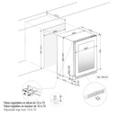 Pando PVMBP HD-60-45CRR Borhűtő - pult alá építhető, fekete, jobbos