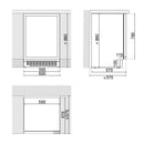 Pando PVBMP HD 60-45 PAR borhűtő - pult alá építhető, jobbos