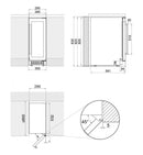 Pando PVZB 30-16XR borhűtő - pult alá építhető, inox, jobbos