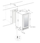 Pando PVZB 30-16XR borhűtő - pult alá építhető, inox, jobbos