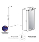 Pando PVZL-180-165CRL borhűtő, szabadonálló, fekete, balos