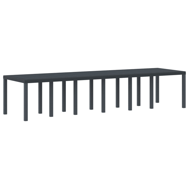 vidaXL Kertasztal Antracit 350x100x73 cm Poli Rattan, vidaXL Kertasztal Antracit 200x100x73 cm Poli Rattan, vidaXL Kertasztal Antracit 150x100x73 cm Poli Rattan
