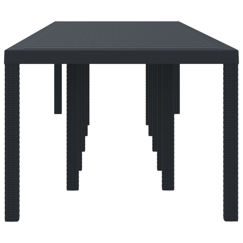 vidaXL Kertasztal Antracit 350x100x73 cm Poli Rattan, vidaXL Kertasztal Antracit 200x100x73 cm Poli Rattan, vidaXL Kertasztal Antracit 150x100x73 cm Poli Rattan