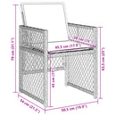 vidaXL 5 Részes Kerti Étkezőszett Párnákkal Bézs Poly Rattan, vidaXL Kerti Asztal Fekete 140x80x73 cm Edzett Üveggel