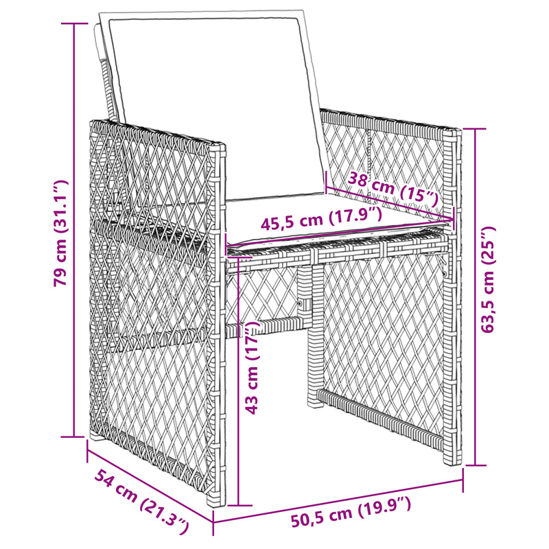 vidaXL 5 Részes Kerti Étkezőszett Párnákkal Bézs Poly Rattan, vidaXL Kerti Asztal Fekete 140x80x73 cm Edzett Üveggel
