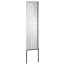 vidaXL Kertvédő vászon Ezüst 32 x 140 cm Rozsdamentes acél