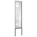 vidaXL Kertvédő vászon Ezüst 32 x 140 cm Rozsdamentes acél