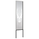 vidaXL Kertvédő vászon Állatnyomat Ezüst 32 x 140 cm Rozsdamentes acél