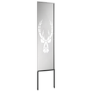 vidaXL Kertvédő vászon Állatnyomat Ezüst 32 x 140 cm Horganyzott acél